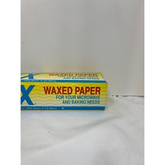 Vtg Waxtex Waxed Paper Microwave Bake 75 SQ FT Sealed NOS - Picture 3 of 7